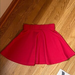 Chic Red Skater Skirt